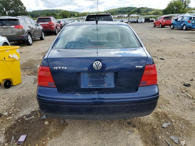 3VWSP69M02M108483 - 2002 VOLKSWAGEN JETTA GLS TDI BLUE photo 6