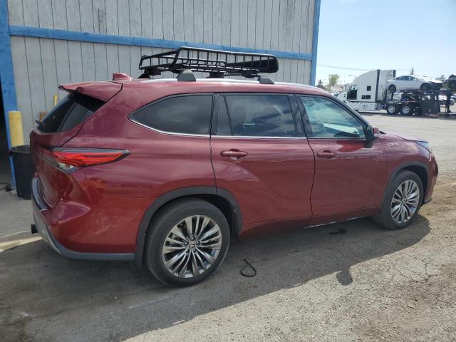 5TDFZRBH7MS062943 - 2021 TOYOTA HIGHLANDER PLATINUM RED photo 3