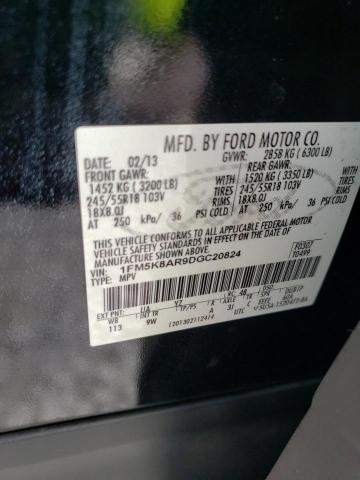 1FM5K8AR9DGC20824 - 2013 FORD EXPLORER POLICE INTERCEPTOR 双色 照片 13