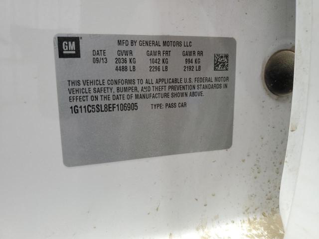 1G11C5SL8EF106905 - 2014 CHEVROLET MALIBU 1LT 白色 照片 12