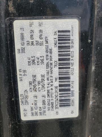 3B7KC23W7XG124106 - 1999 DODGE RAM 2500 BLACK photo 13
