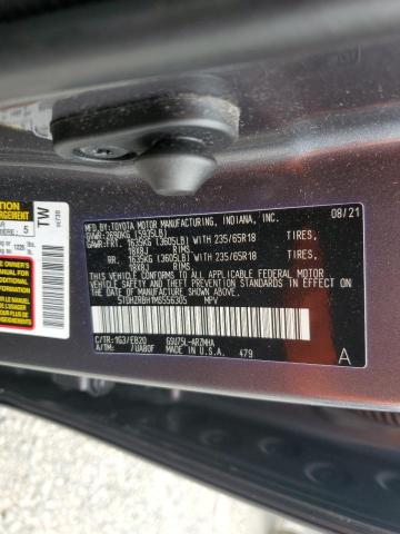 5TDHZRBH1MS556305 - 2021 TOYOTA HIGHLANDER XLE ნაცრისფერი ფოტო 13