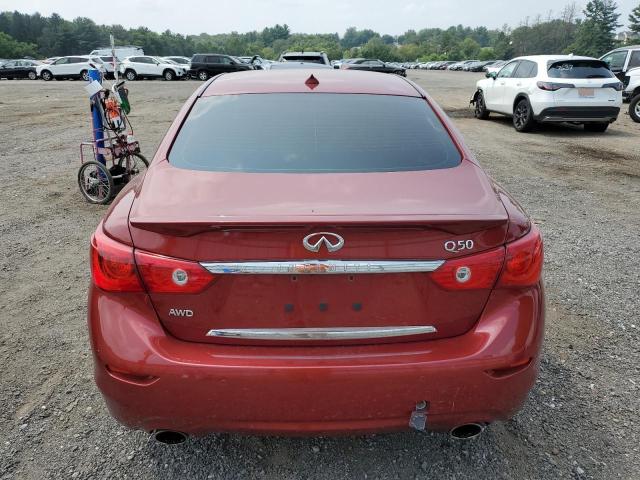 JN1BV7AR6FM416493 - 2015 INFINITI Q50 BASE MAROON photo 6