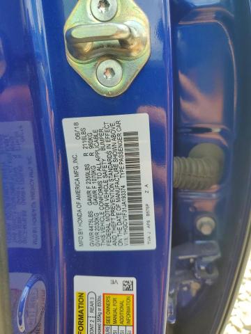 1HGCV1F31JA193374 - 2018 HONDA ACCORD SPORT Mavi foto 12