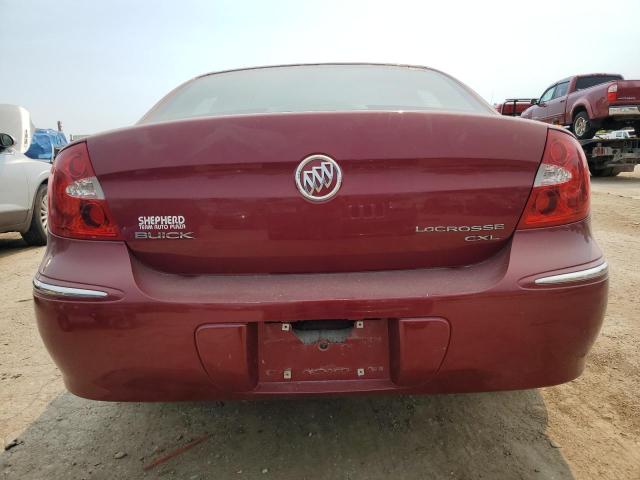 2G4WD582891145012 - 2009 BUICK LACROSSE CXL MAROON photo 6