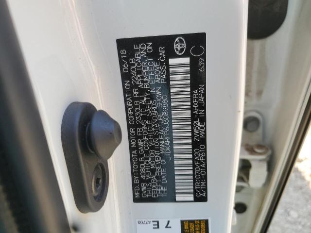 JTDKARFP6J3089880 - 2018 TOYOTA PRIUS PRIM WHITE photo 12