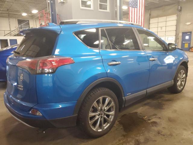 JTMDJREV8HD113772 - 2017 TOYOTA RAV4 HV LIMITED BLUE photo 3