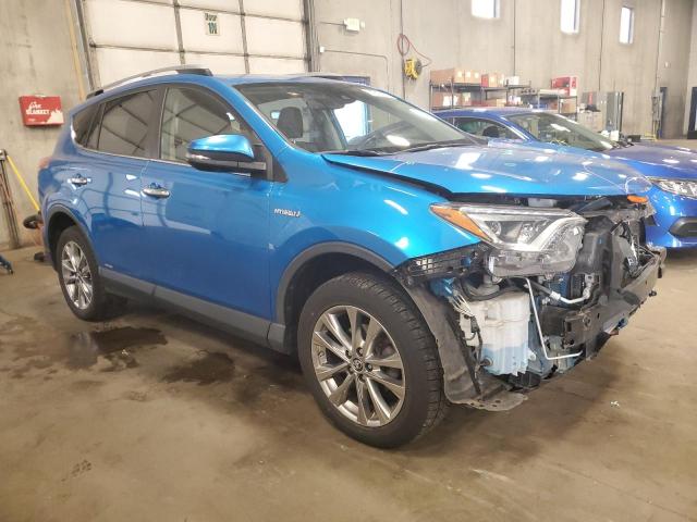 JTMDJREV8HD113772 - 2017 TOYOTA RAV4 HV LIMITED BLUE photo 4