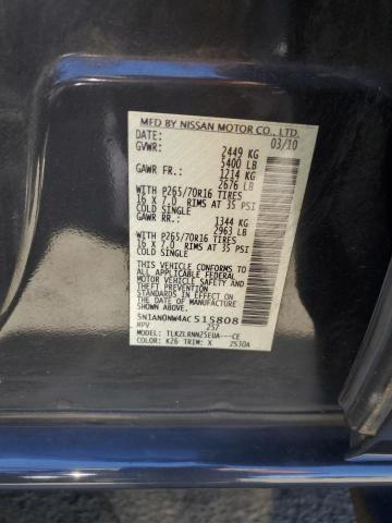 5N1AN0NW4AC515808 - 2010 NISSAN XTERRA OFF ROAD BLACK photo 13