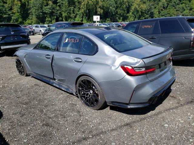WBS33AY05PFN83910 - 2023 BMW M3 COMPETITION GRAY photo 2