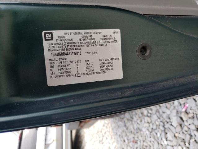 1GNUGBD44A1109313 - 2010 CHEVROLET EXPRESS G1 LS GREEN photo 13