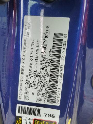 3TYRZ5CN2NT023953 - 2022 TOYOTA TACOMA ACCESS CAB Mavi foto 12