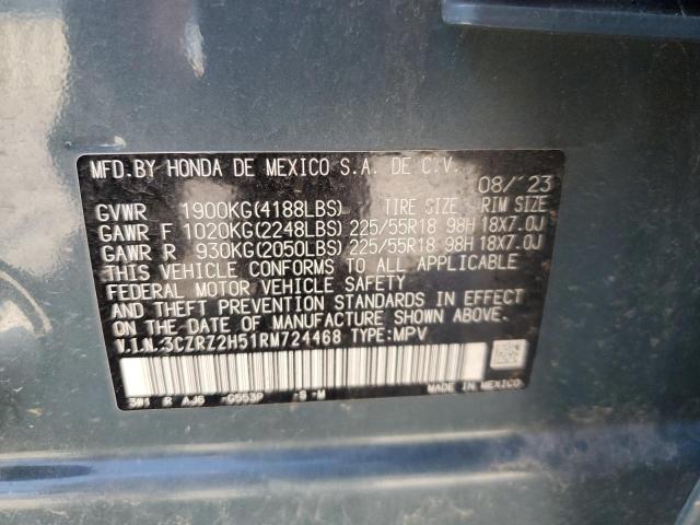 3CZRZ2H51RM724468 - 2024 HONDA HR-V SPORT GRAY photo 13