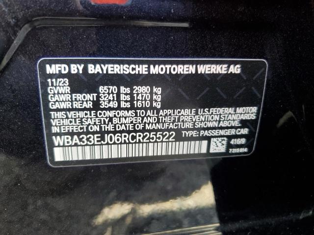 WBA33EJ06RCR25522 - 2024 BMW 760 XI BLACK photo 12