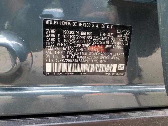 3CZRZ2H52SM783857 - 2025 HONDA HR-V SPORT ტალღისფერი ფოტო 13