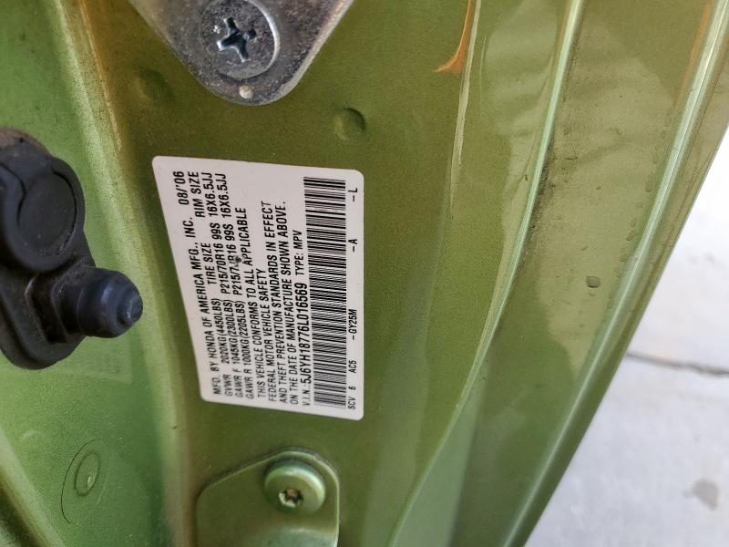 5J6YH18776L016569 - 2006 HONDA ELEMENT EX GREEN photo 13