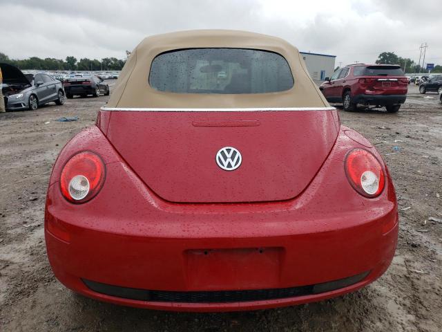 3VWRF31Y18M407262 - 2008 VOLKSWAGEN NEW BEETLE CONVERTIBLE SE RED photo 6