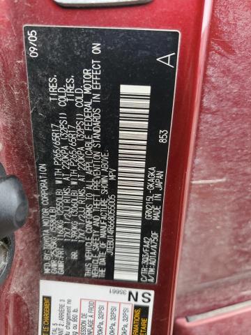 JTEBU14R668055005 - 2006 TOYOTA 4RUNNER SR5 MAROON photo 14