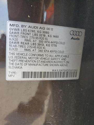 WA1LGAFE6DD001390 - 2013 AUDI Q7 PREMIUM PLUS Marron photo 14