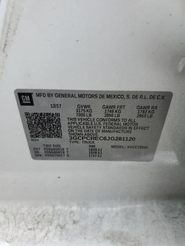 3GCPCREC6JG281120 - 2018 CHEVROLET SILVERADO C1500 LT Blanco foto 12