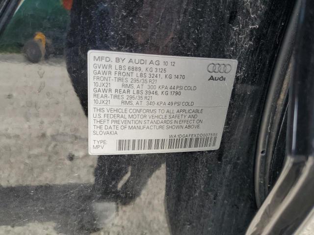 WA1DGAFEXDD007598 - 2013 AUDI Q7 PRESTIGE BLACK photo 13