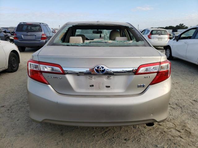 4T1BD1FK9EU099070 - 2014 TOYOTA CAMRY HYBRID 金色 照片 6