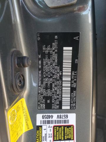 5TDYK3DC4CS210461 - 2012 TOYOTA SIENNA XLE GRAY photo 13