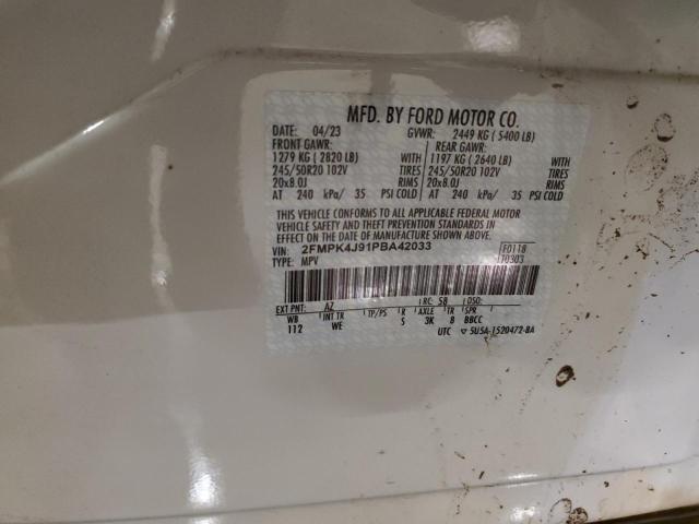 2FMPK4J91PBA42033 - 2023 FORD EDGE SEL 白色 照片 13