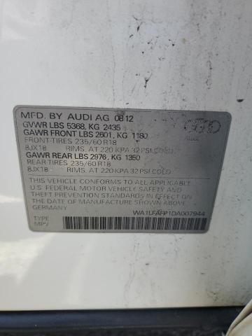 WA1LFAFP1DA007944 - 2013 AUDI Q5 PREMIUM PLUS WHITE photo 13