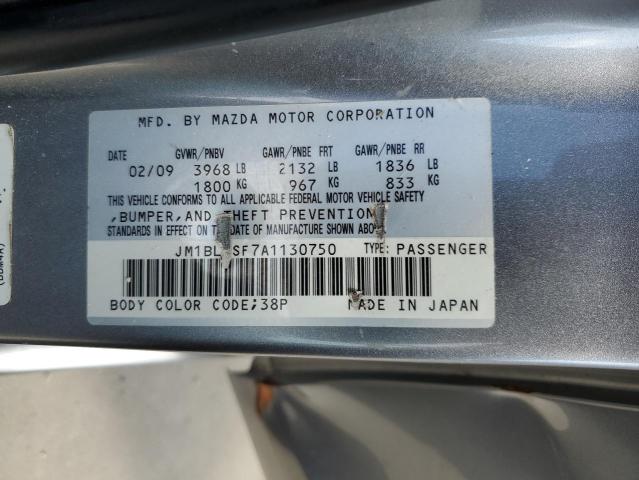 JM1BL1SF7A1130750 - 2010 MAZDA 3 I SILVER photo 12