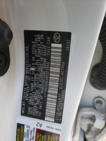 4T1BK3DBXBU372940 - 2011 TOYOTA AVALON BASE WHITE photo 12