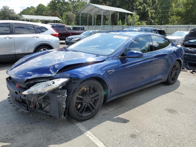 5YJSA1S24FF082688 - 2015 TESLA MODEL S 70D BLUE photo 1