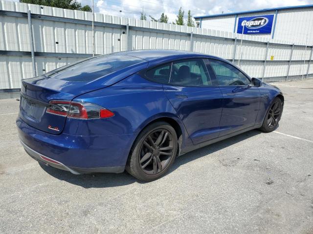 5YJSA1S24FF082688 - 2015 TESLA MODEL S 70D BLUE photo 3