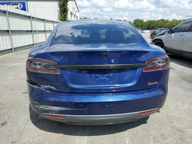 5YJSA1S24FF082688 - 2015 TESLA MODEL S 70D BLUE photo 6