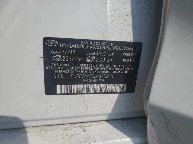 5NPE24AF2JH675265 - 2018 HYUNDAI SONATA SE WHITE photo 24