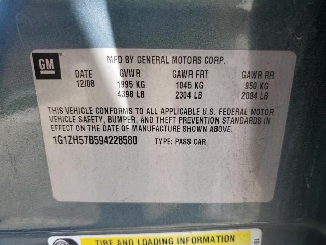 1G1ZH57B594228580 - 2009 CHEVROLET MALIBU 1LT 蓝色 照片 12