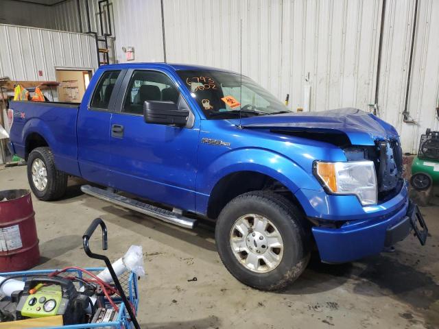 1FTEX1EM8BFB20096 - 2011 FORD F150 SUPER CAB BLUE photo 4