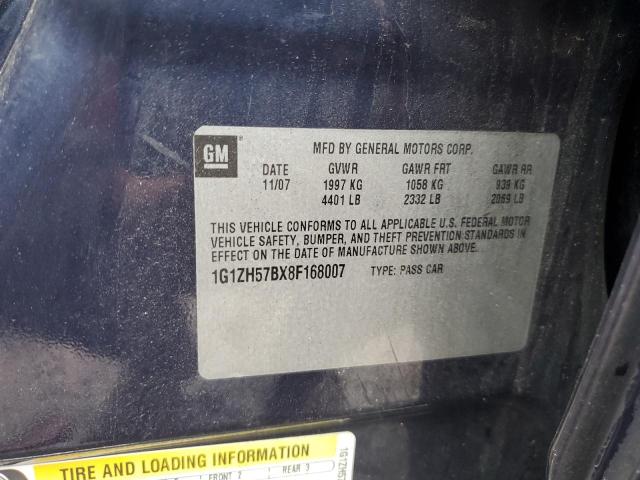 1G1ZH57BX8F168007 - 2008 CHEVROLET MALIBU 1LT 蓝色 照片 12