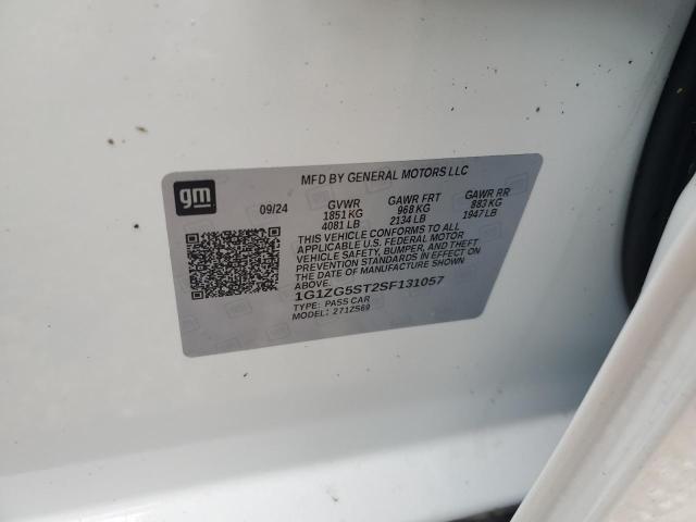 1G1ZG5ST2SF131057 - 2025 CHEVROLET MALIBU RS თეთრი ფოტო 12