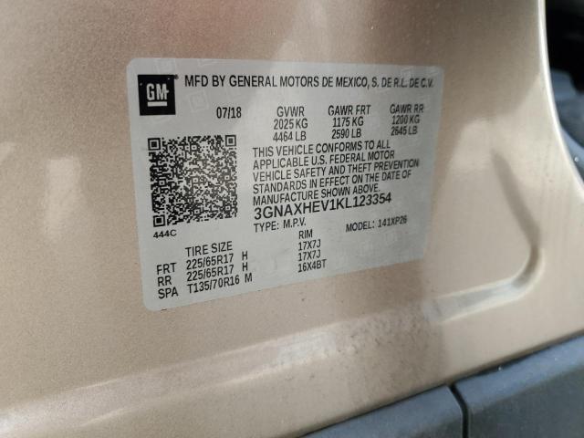 3GNAXHEV1KL123354 - 2019 CHEVROLET EQUINOX LS 粉色 照片 13