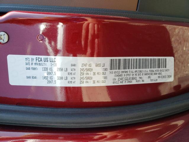 2C4RC1GG2JR186431 - 2018 CHRYSLER PACIFICA LIMITED RED photo 13