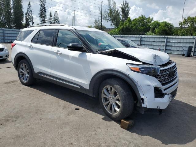 1FMSK8FH0MGB36149 - 2021 FORD EXPLORER LIMITED WHITE photo 4