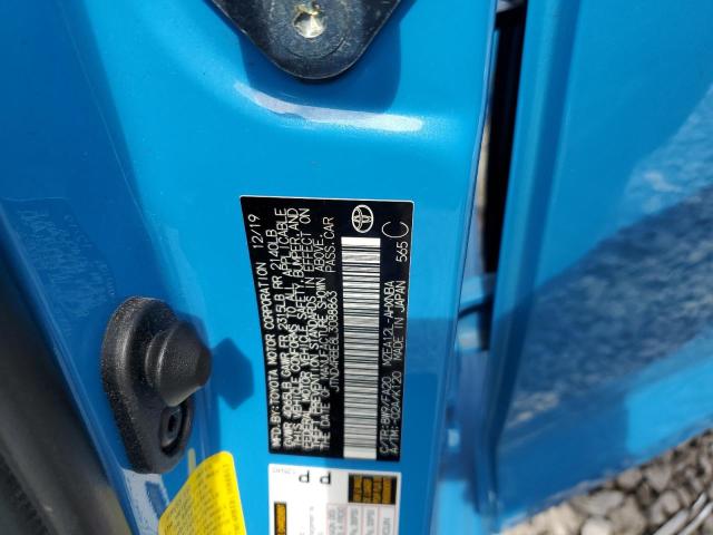 JTND4RBE8L3088863 - 2020 TOYOTA COROLLA SE BLUE photo 12