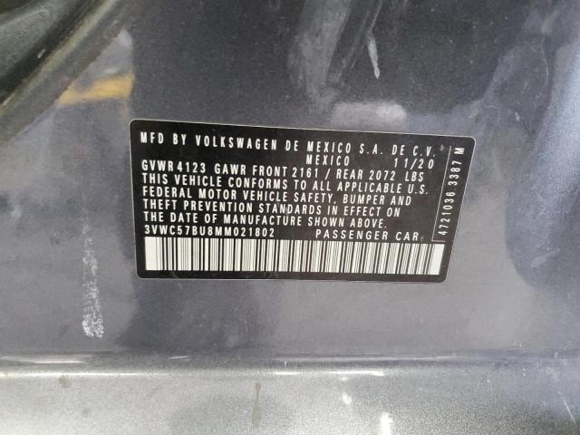 3VWC57BU8MM021802 - 2021 VOLKSWAGEN JETTA S 银色 照片 13