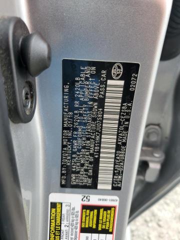 4T1B11HK7JU075804 - 2018 TOYOTA CAMRY L 银色 照片 12