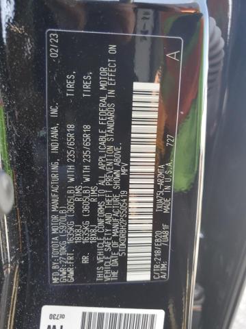 5TDKDRBH2PS505419 - 2023 TOYOTA HIGHLANDER L BLACK photo 13