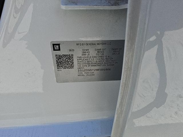 1G1ZD5ST2MF001906 - 2021 CHEVROLET MALIBU LT WHITE photo 12