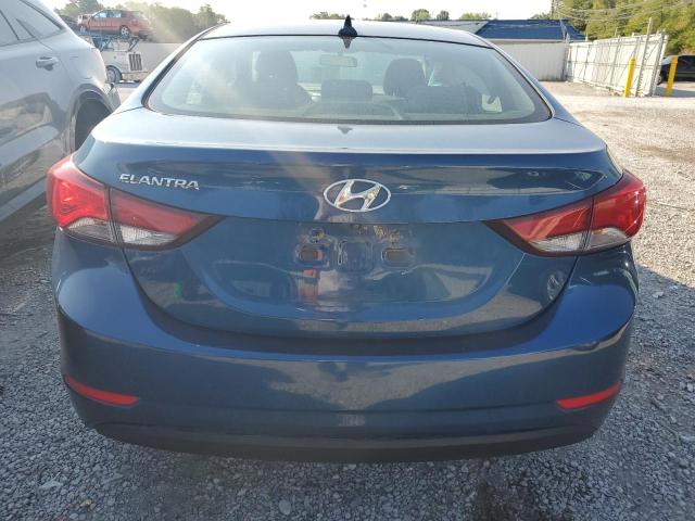 KMHDH4AEXEU202870 - 2014 HYUNDAI ELANTRA SE BLUE photo 6