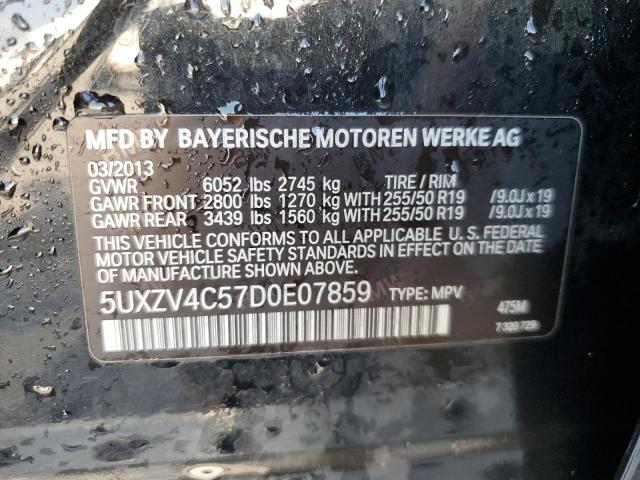 5UXZV4C57D0E07859 - 2013 BMW X5 XDRIVE35I BLACK photo 13