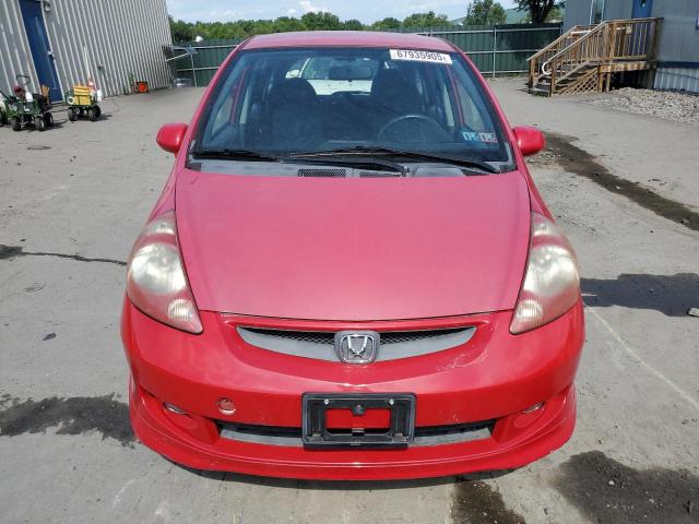 JHMGD386X7S062970 - 2007 HONDA FIT S RED photo 5